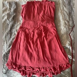 Pink strapless dress
